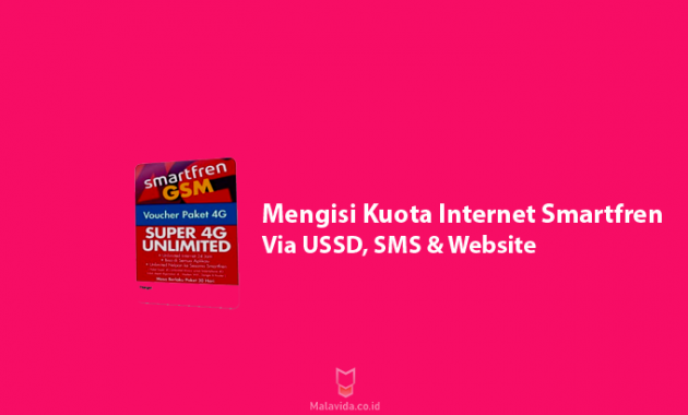 Cara Mengisi Kuota Internet Smartfren Via USSD, SMS Website