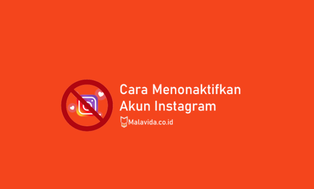 cara menonaktifkan instagram